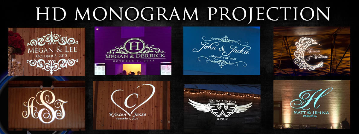 monogram-projections-gobo-wedding-coporate-lighting-logo-virtual-sounds-salisbury-nc-charlotte-concord-bride-and-groom-inititals